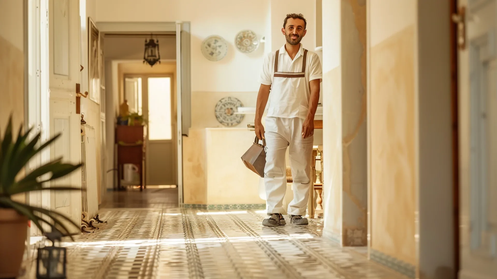 Professional house cleaner providing excellent cleaning services in Puglia