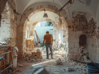 Masseria Renovation Services in Puglia - Expert builder restoring traditional farmhouse